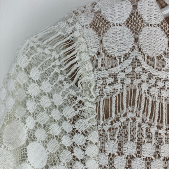 Eliza J Lace Illusion Bodycon Mini Sheath Dress Size 4 - Picture 10 of 12